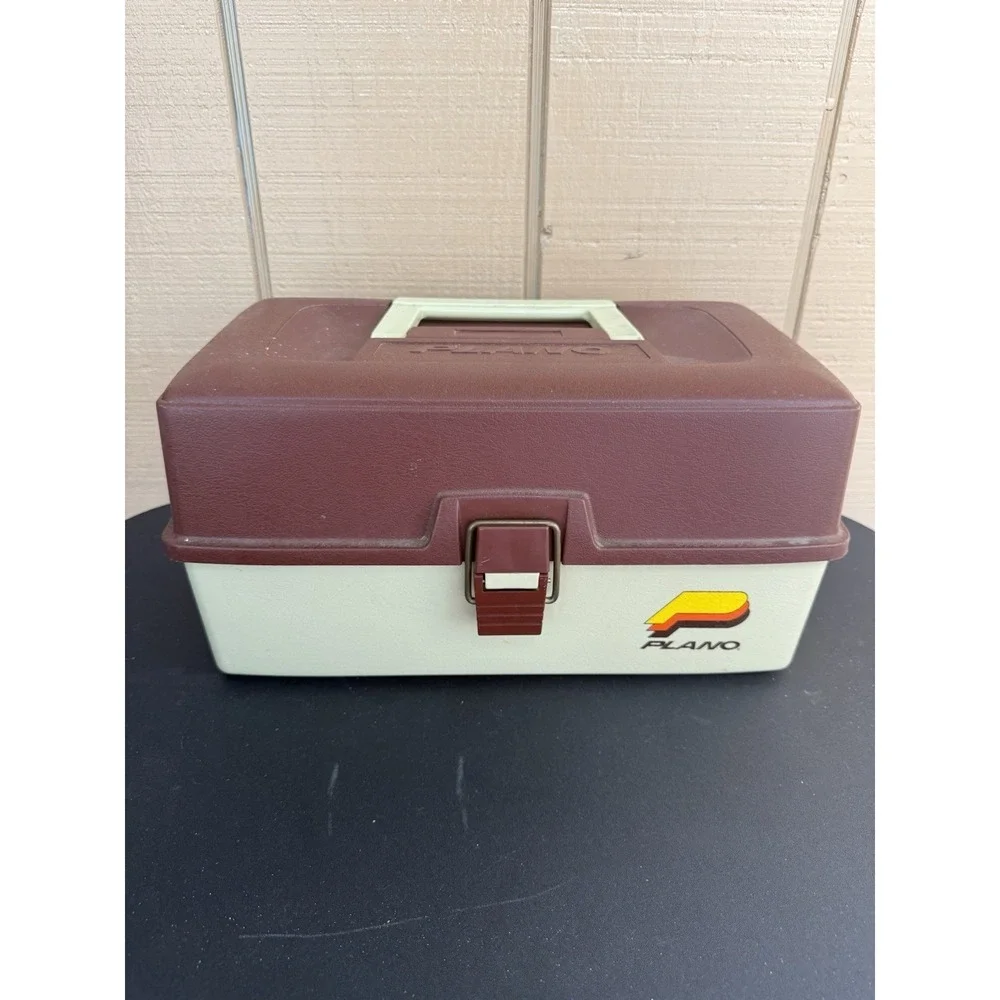 Vintage Plano Tackle Box Model 6303 w/ 3 Tier Fold Out Tray Fishing Made in USA